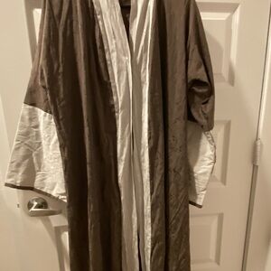 Brown and White Robe